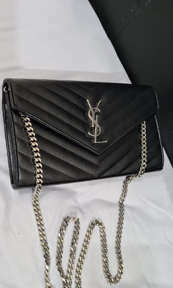 YSL C Wall 153y Mono Original Leather Fesyen Wanita Tas Dompet