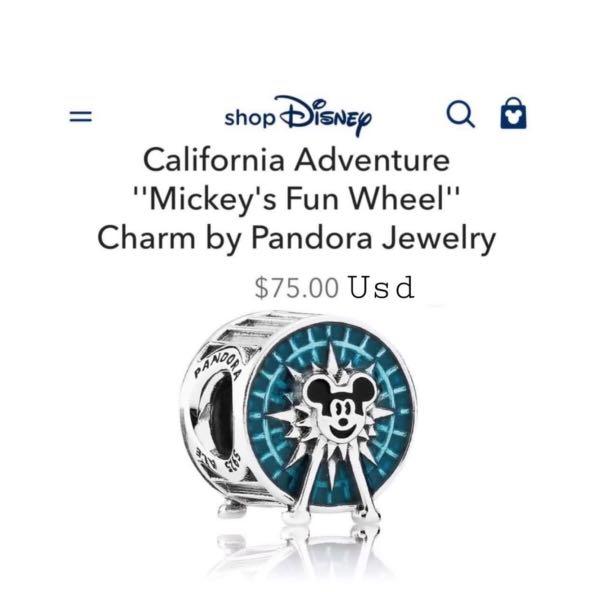 Bnis Pandora Disney California Adventure Mickey s Fun Wheel Charm