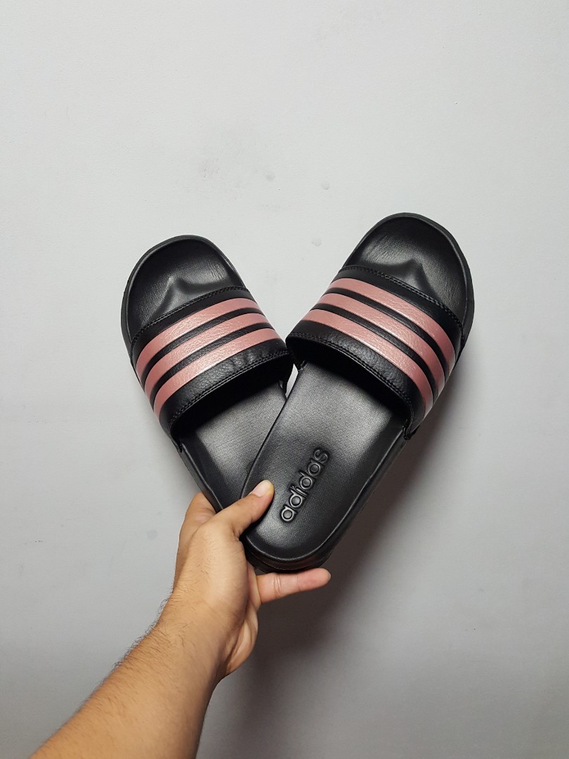 rose gold slides adidas