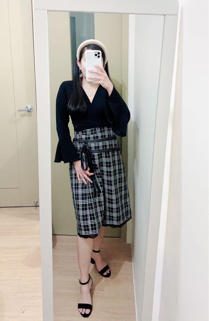 plaid midi skirt for sale