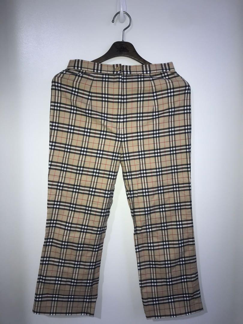 burberry plaid women's pants