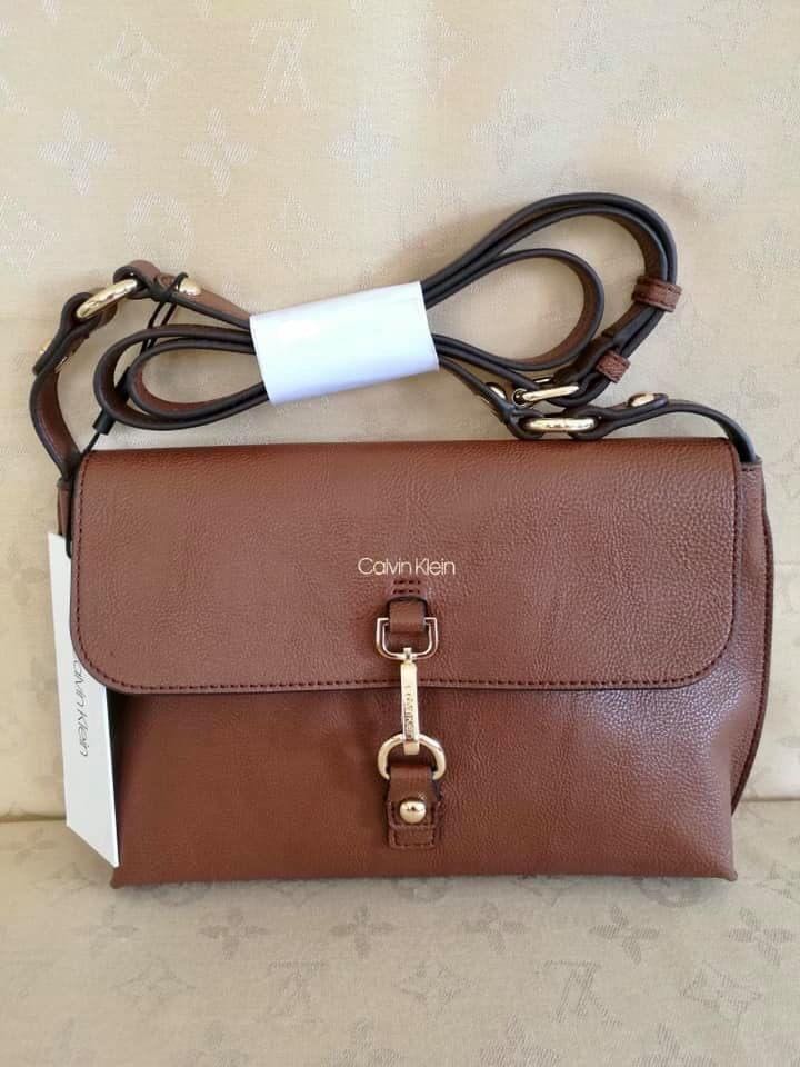 Calvin klein brown crossbody bag clearance