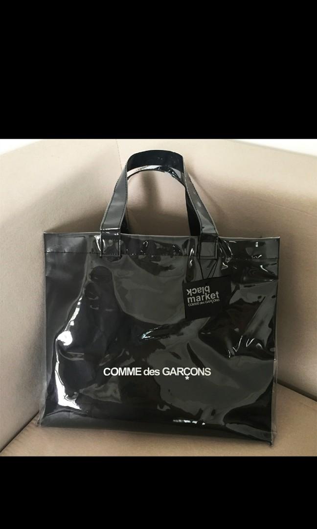 CDG black pvc tote bag Luxury Bags Wallets on Carousell