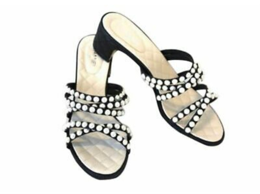 pearl chanel sandals