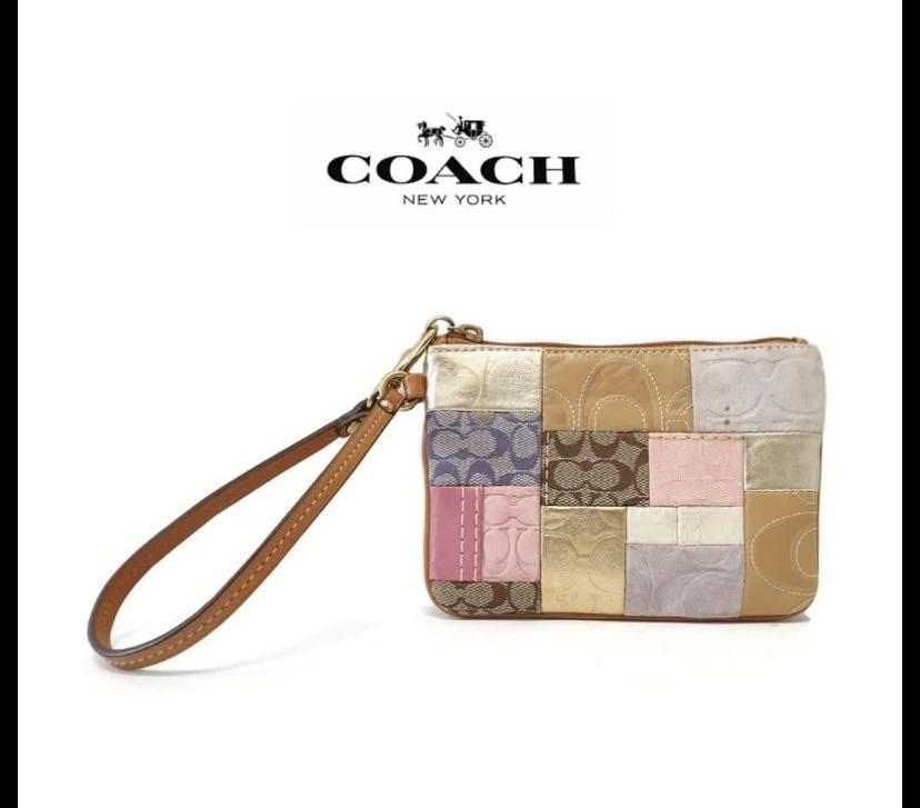 Coach patchwork wristlet store