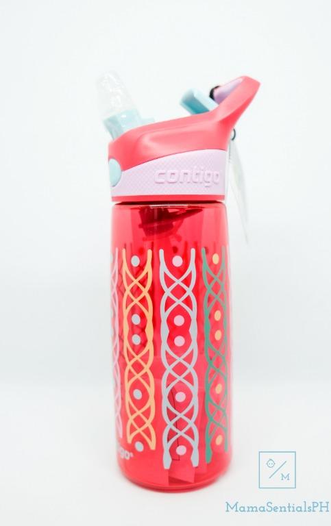 Contigo AUTOSPOUT Straw Striker Kids Water Bottle, 20 oz, Ruby Dot