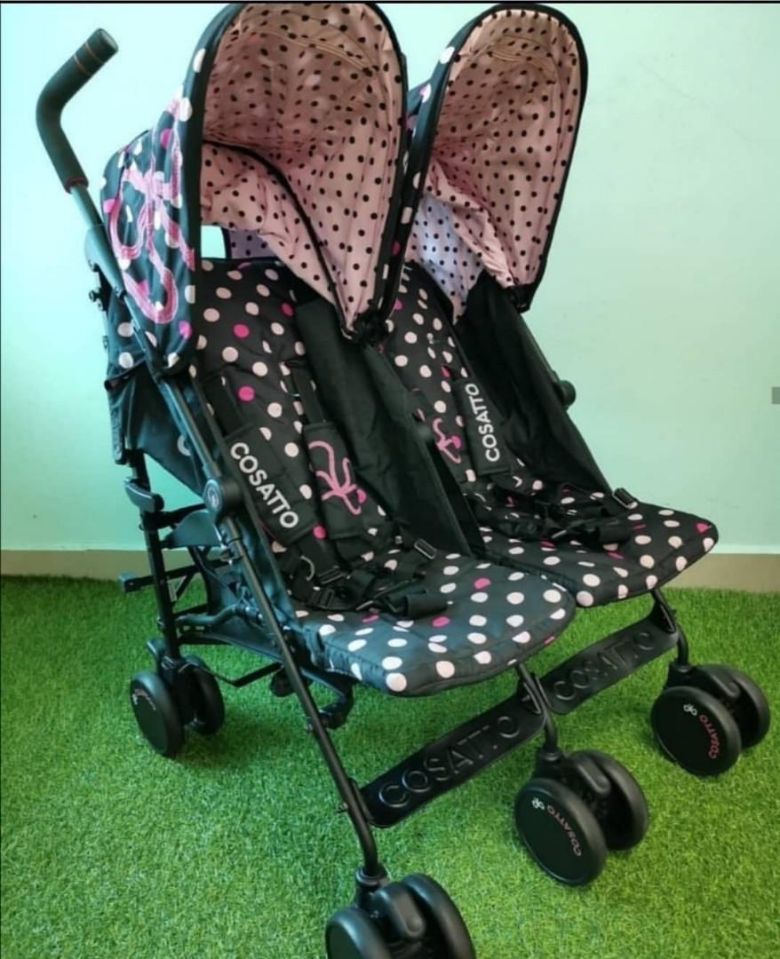 cosatto double stroller rain cover