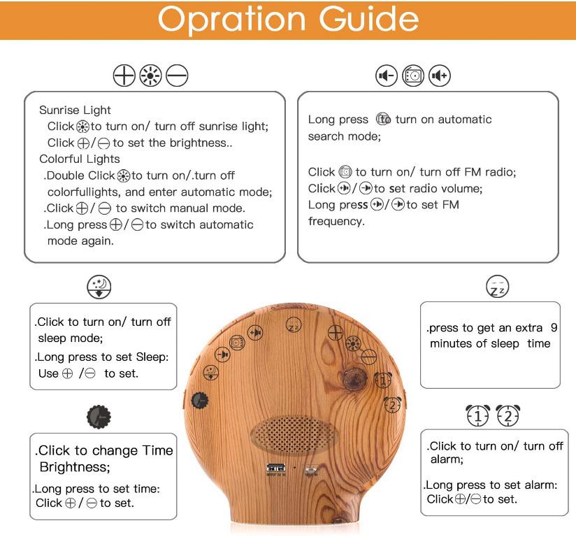 COULAX Wake Up Light LED Alarm Clock with Sunrise/Sunset Simulation