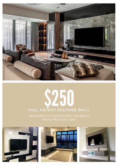 Cheap Deal Tv Feature Wall And Console Promo Furniture Shelves Drawers On Carousell