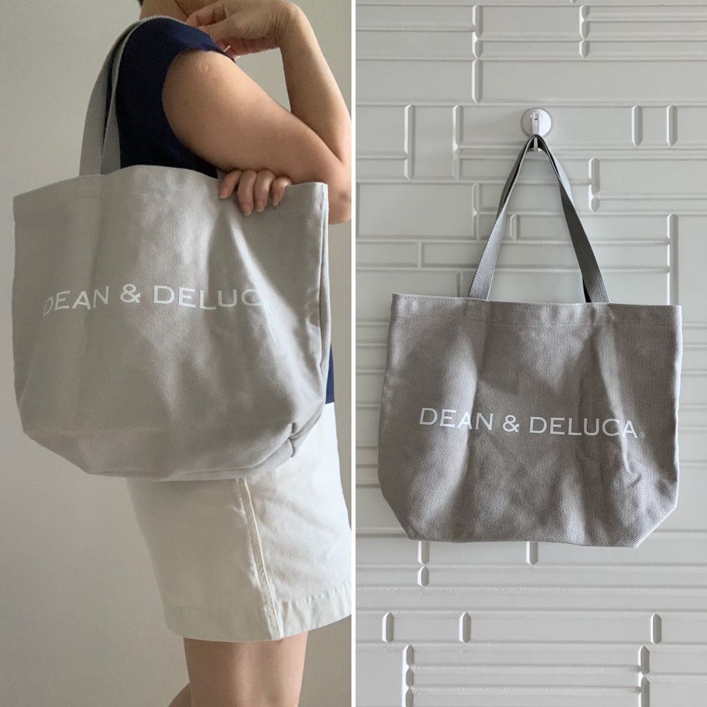 Dean Deluca Grey Canvas Tote Bag