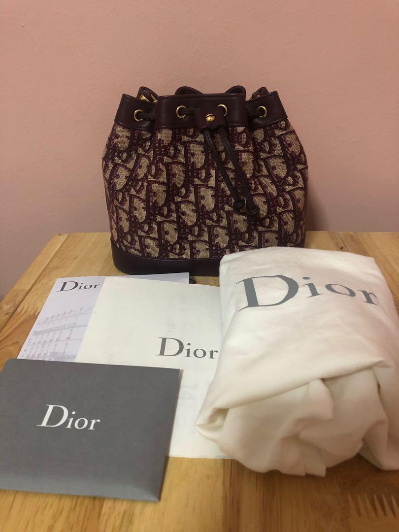 Dior Oblique Bucket Bag, Women's 