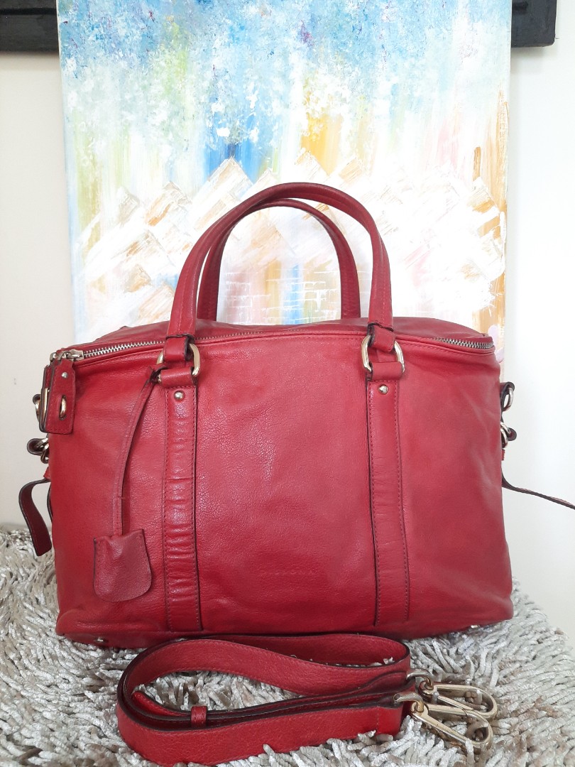 Dissona, Bags, Dissona Red Leather Italy Bag