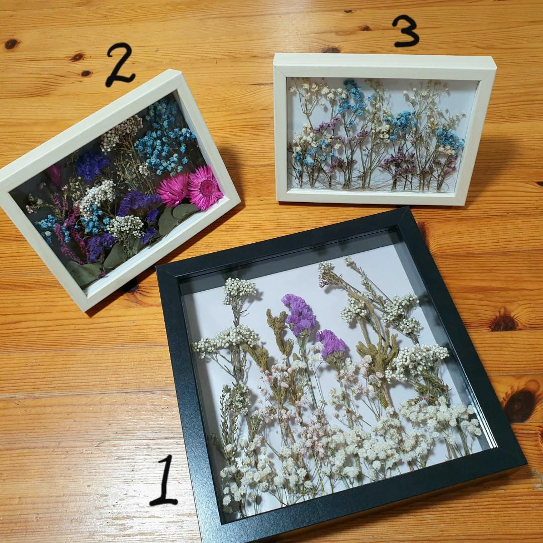 Promo Dried Flowers Photo Frame Art Box Frame Design Craft Handmade Craft On Carousell