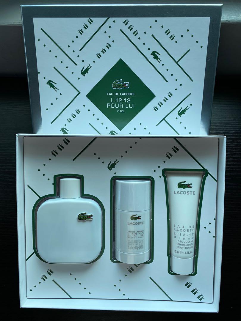Eau De Lacoste L.12.12 PURE Perfume Gifts Set Beauty Personal