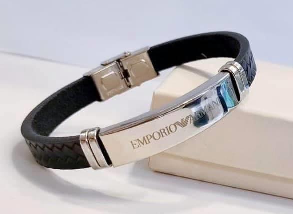 EMPORIO ARMANI Men's Leather Bracelet, Men's Fashion, Watches &  Accessories, Jewelry on Carousell