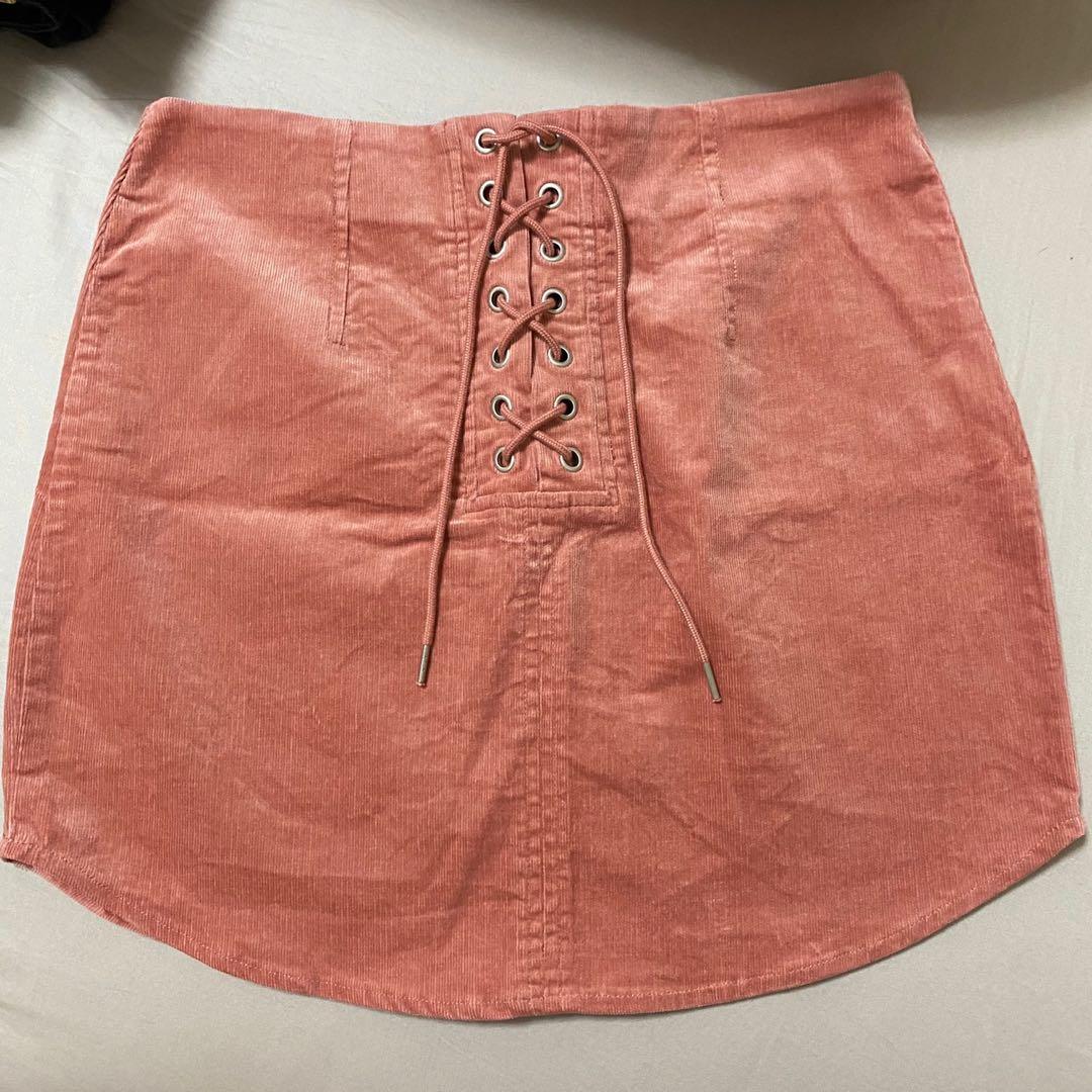 F21 Mauve Corduroy Skirt, Women's 