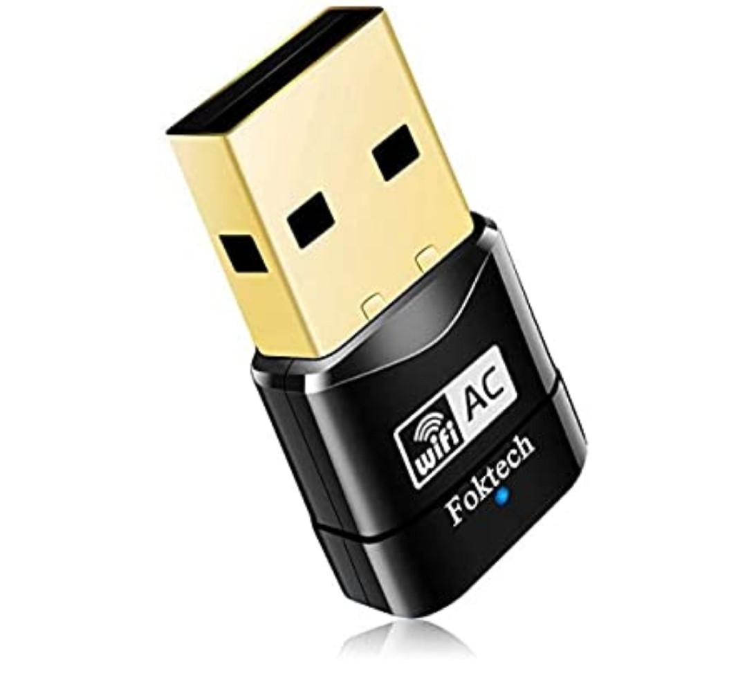 Foktech Wifi Dongle, AC600 802.11ac Dual Band 5GHz Mini Wireless Network USB Wifi Adapter 