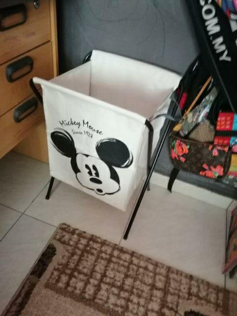 Freeship Free Post To West Malaysia Only Ready Stock Open Size 37cm X 34cm X 54cm Height Disney Mickey Original Laundry Basket Storage Basket Each As Shown Sample Design