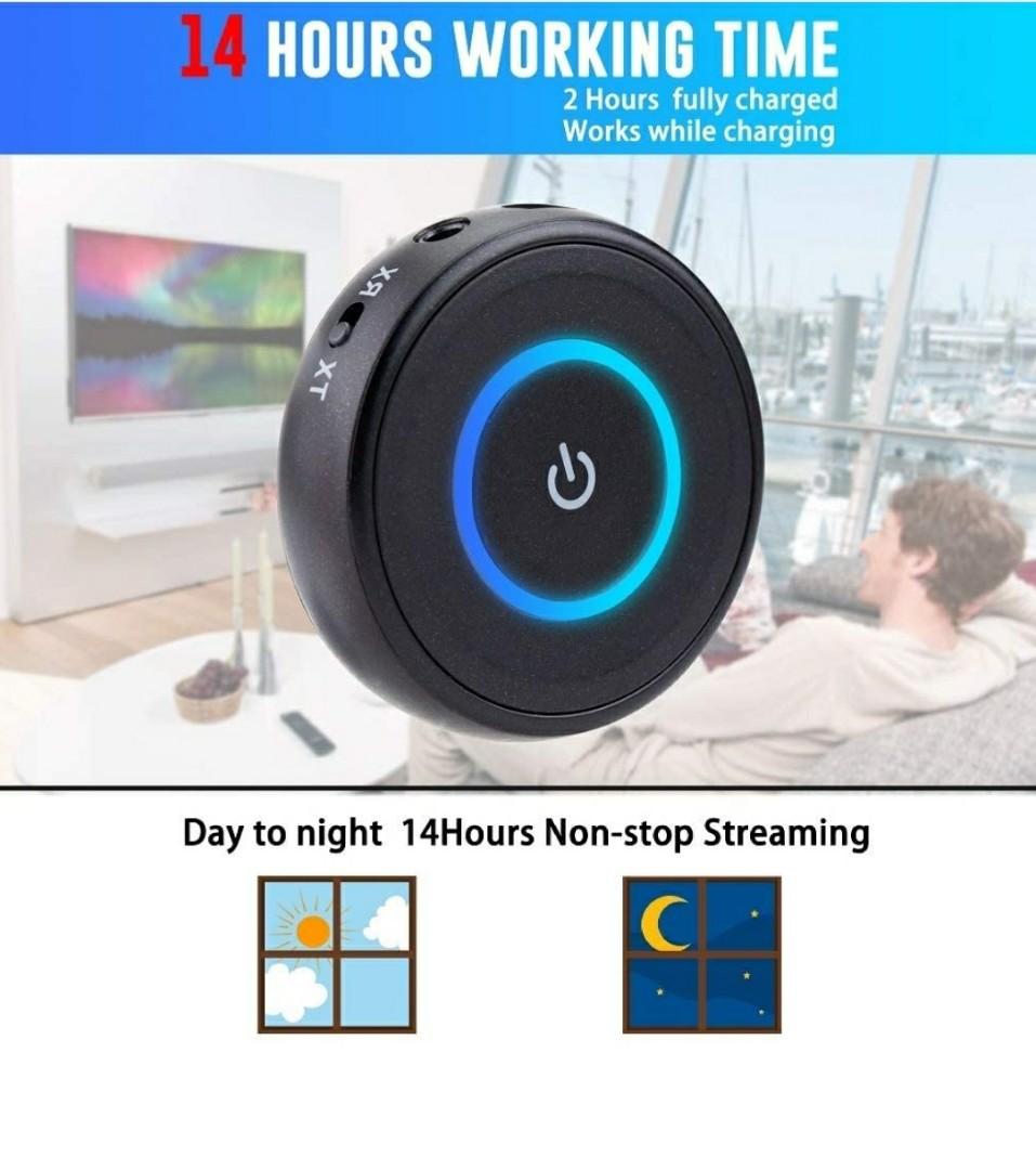 Friencity Bluetooth 5.0 Transmitter Receiver for TV Home Stereo, AptX