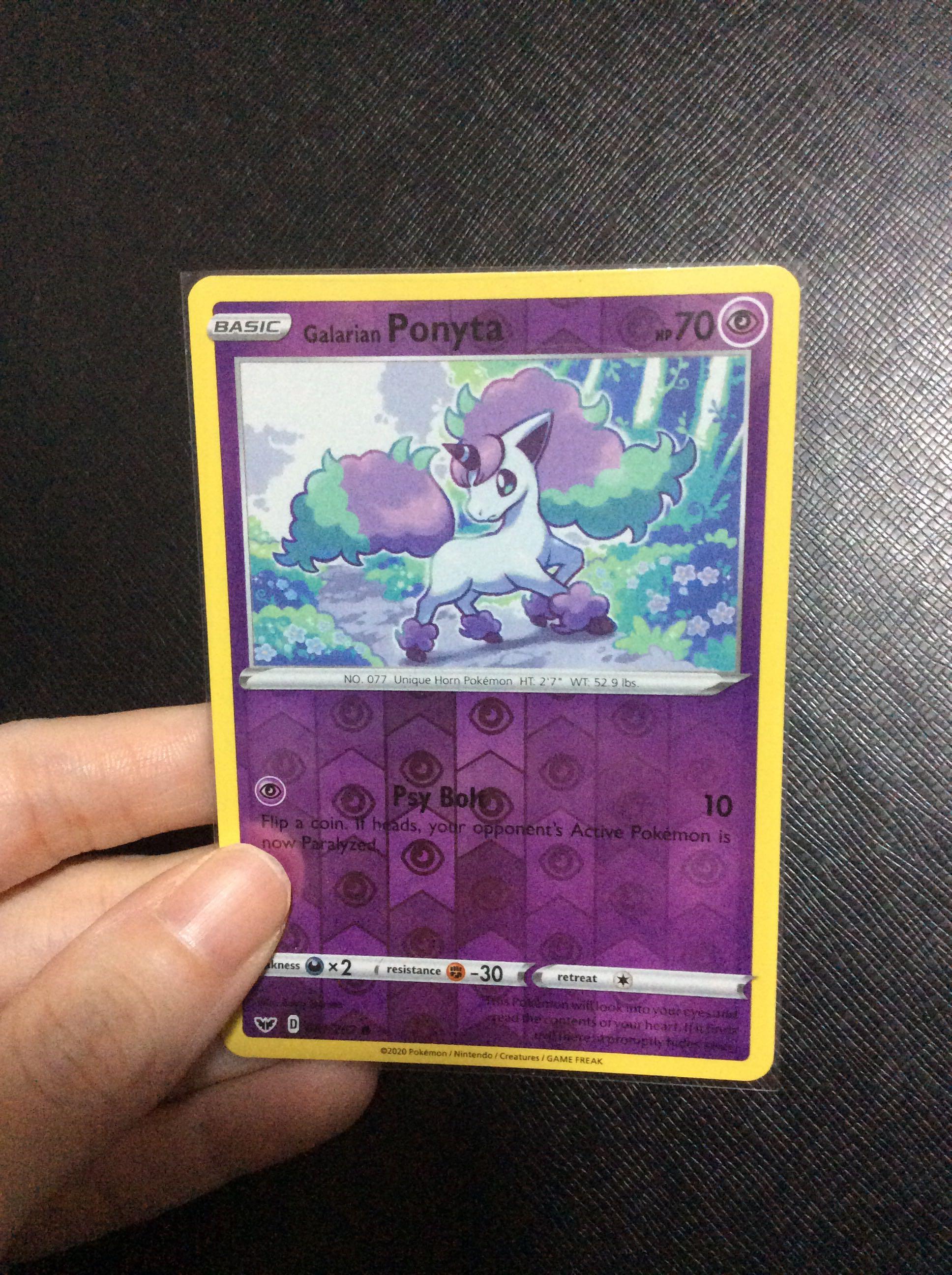 Galarian ponyta Pokemon Card, Hobbies & Toys, Toys & Games on Carousell