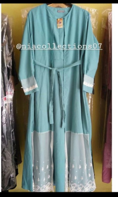 Gamis Wollycrepe Sabyan Renda Baru Fesyen Wanita Muslim Fashion Gaun Di Carousell