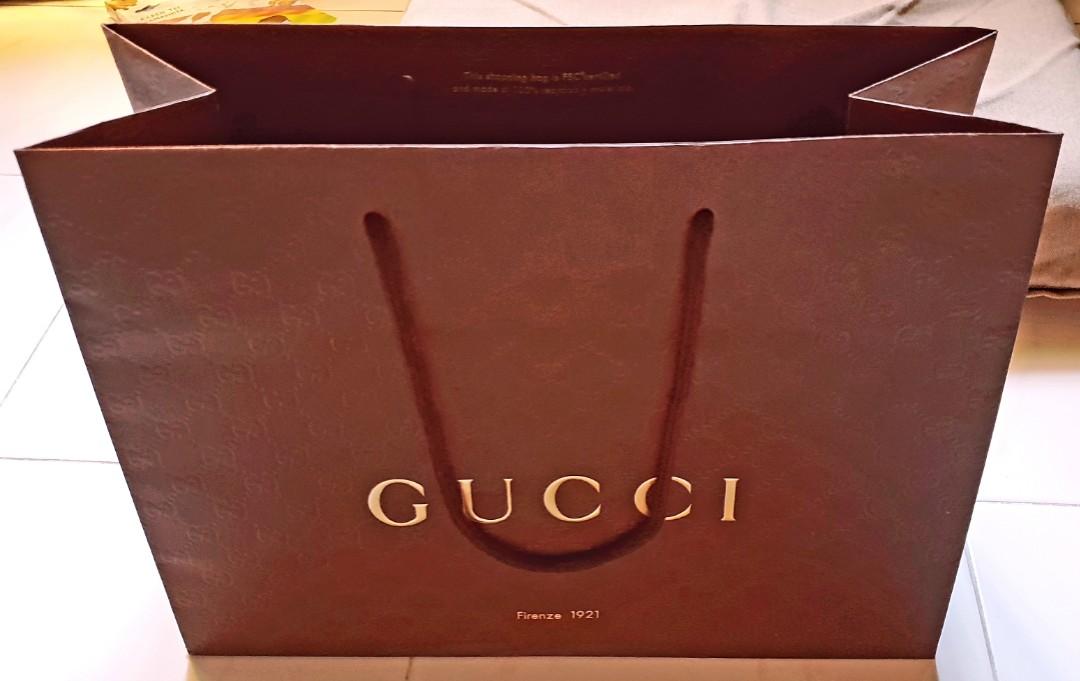 gucci brown paper bag