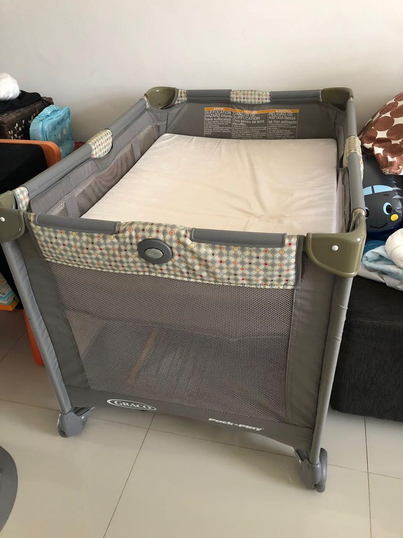 Graco pack and play used sales