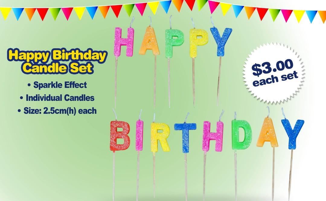 HAPPY BIRTHDAY CANDLES, Hobbies & Toys, Stationery & Craft, Occasions