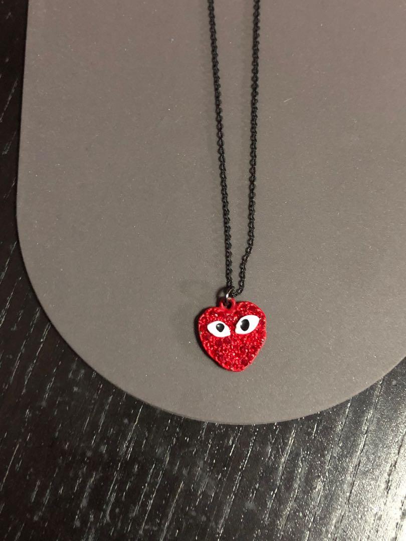 Heart shaped CDG inspired necklace
