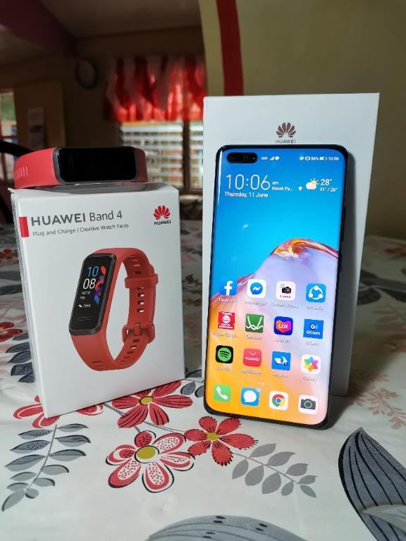 Huawei P40 Pro w/ Band 4 Smart Watch (Category: Huawei) located in Cebu City. Submitted by ralphronald (Listing ID 1012709609, Image 1). Description: Huawei P40 Pro w/ Band 4 Smart Watch * CPU- Octa-core Kirin 990 5G * EMUI 10.1 (Andriod 10) * 4200mAh Battery Capacity, Charging 40W * Rear Quad Camera w/ 50 MP Ultra Vision Camera Main Lens * Front Camera: 32 MP Selfie * Water and Dust Resistant IP68 * External Memory Support up to 256GB * Service 