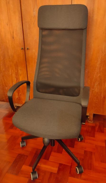 IKEA MARKUS chair with armrests Furniture Home Living Furniture Chairs on Carousell
