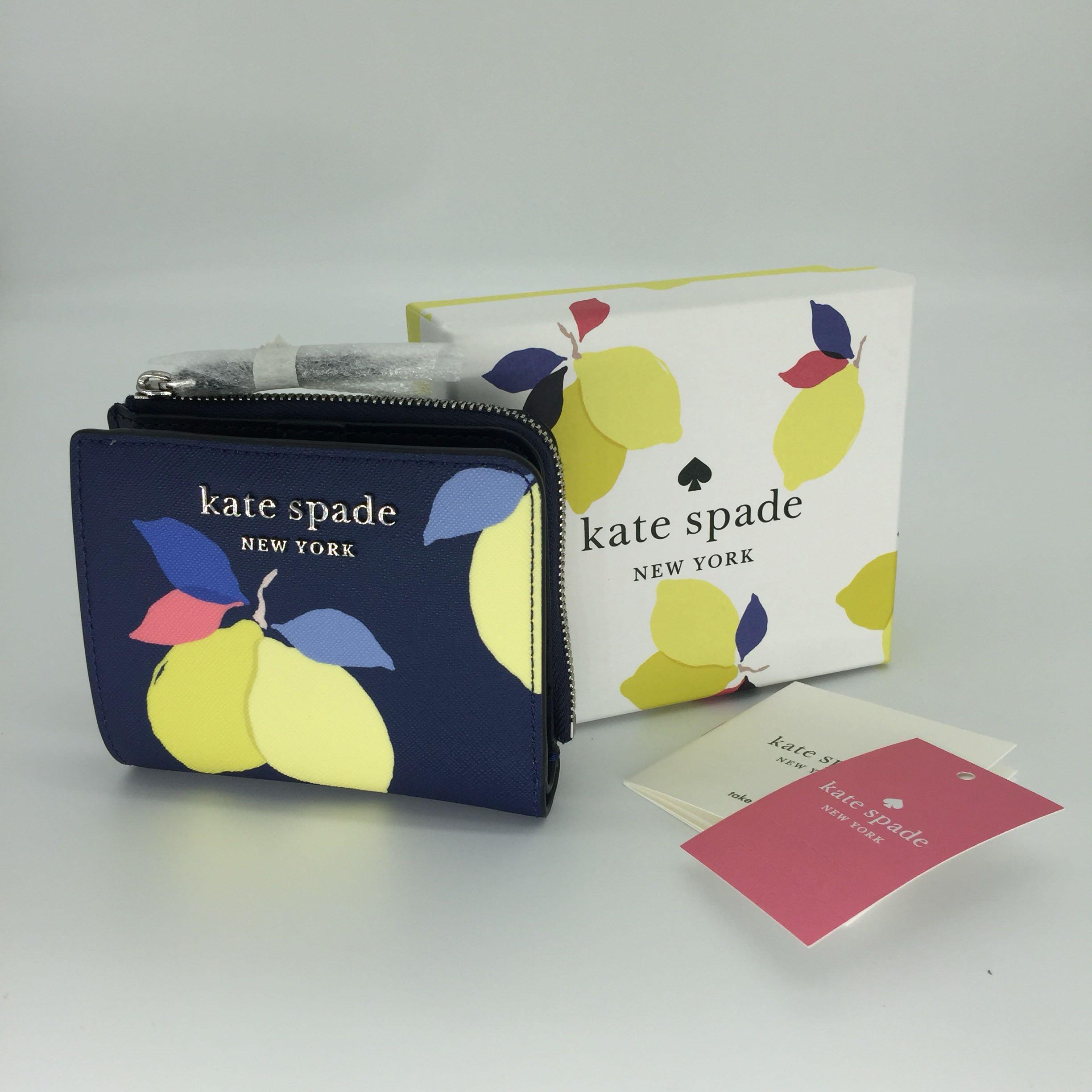 IN STOCK Kate Spade Cameron Lemon Zest L-Zip Bi-fold wallet Boxed, Women's  Fashion, Bags & Wallets, Wallets & Card Holders on Carousell