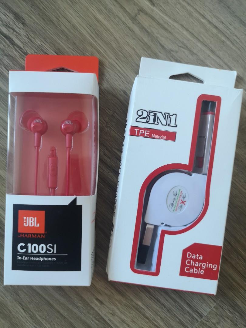 Jbl C100si In Ear Headphones Red Electronics Audio On Carousell