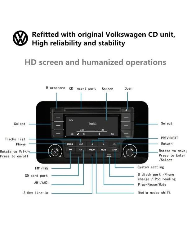 KEiiD Compact CD/MP3 Player Stereo Wooden Desktop Bluetooth HiFi