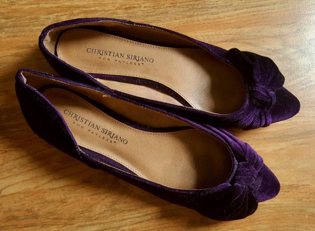womens purple flat shoes