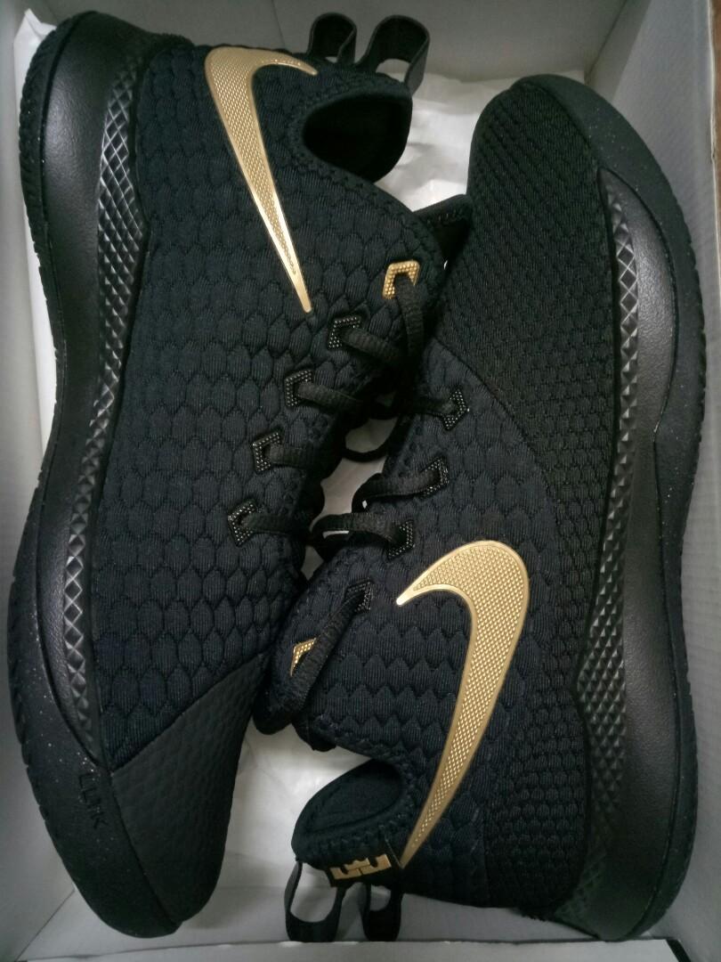 nike lebron gold black