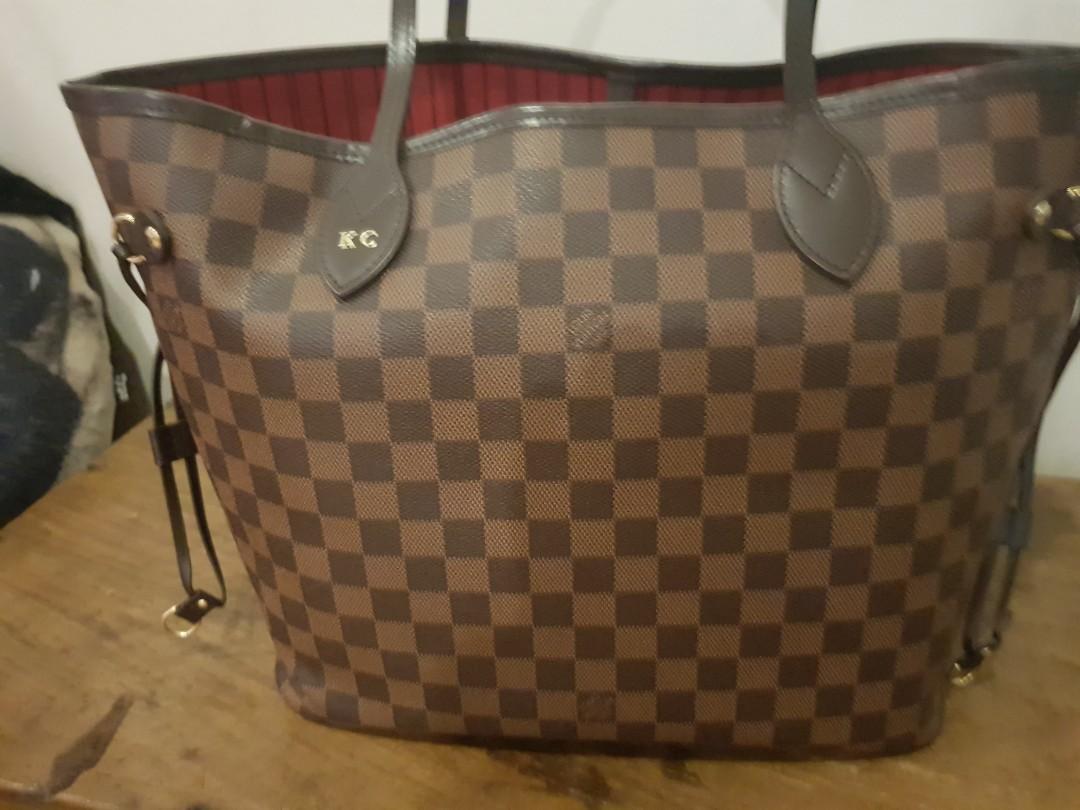 Louis vuitton neverfull clearance initials