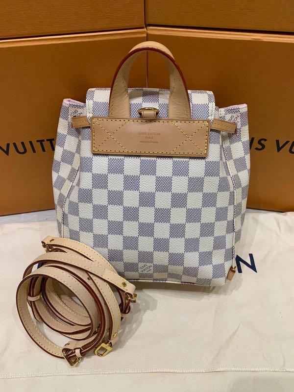 Louis Vuitton Damier Azur Sperone Backpack White Blue