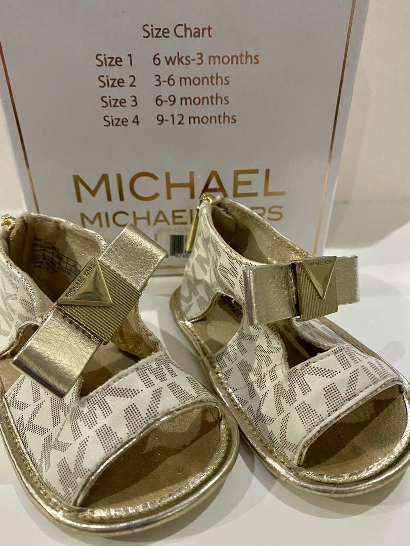 Michael kors baby shoes size chart sale