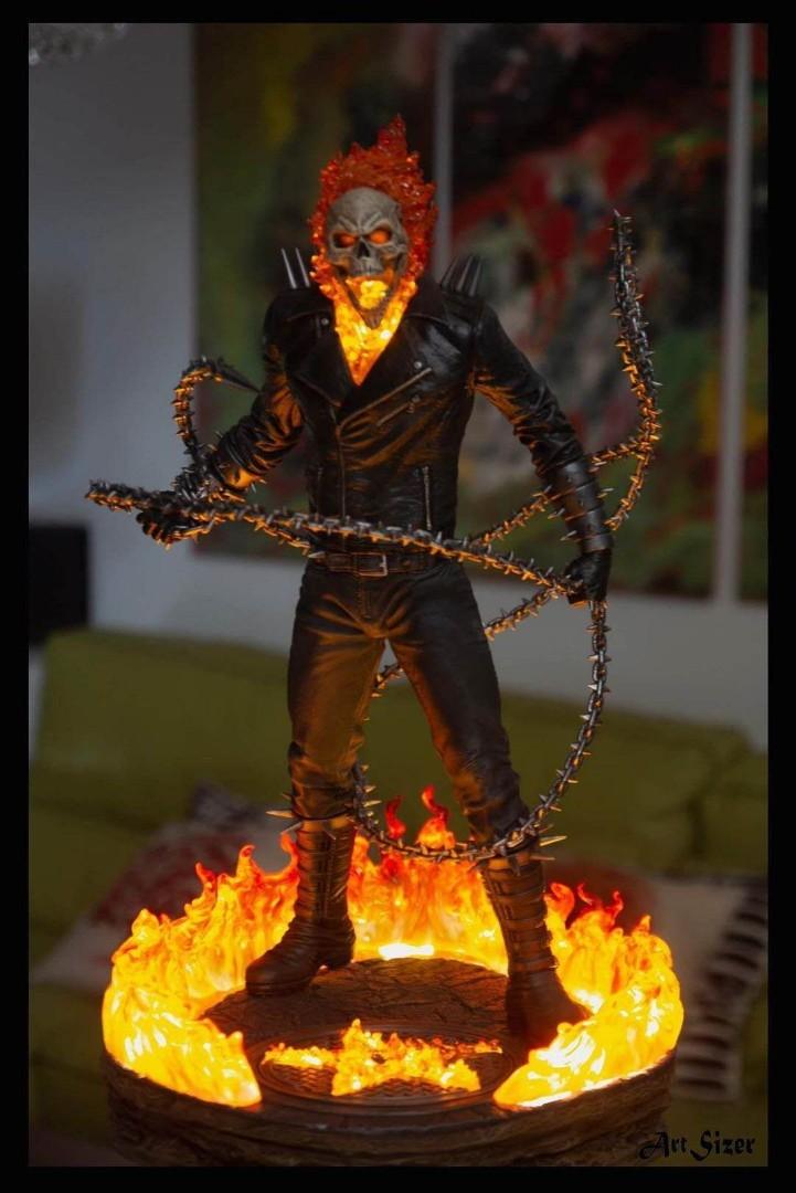 Museum ghost rider custom statue 1/4 painted version none XM sideshow