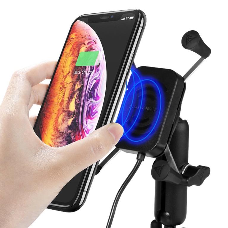 NEW! Motorcycle Xgrip Phone Holder with Wireless Charging (Handlebar