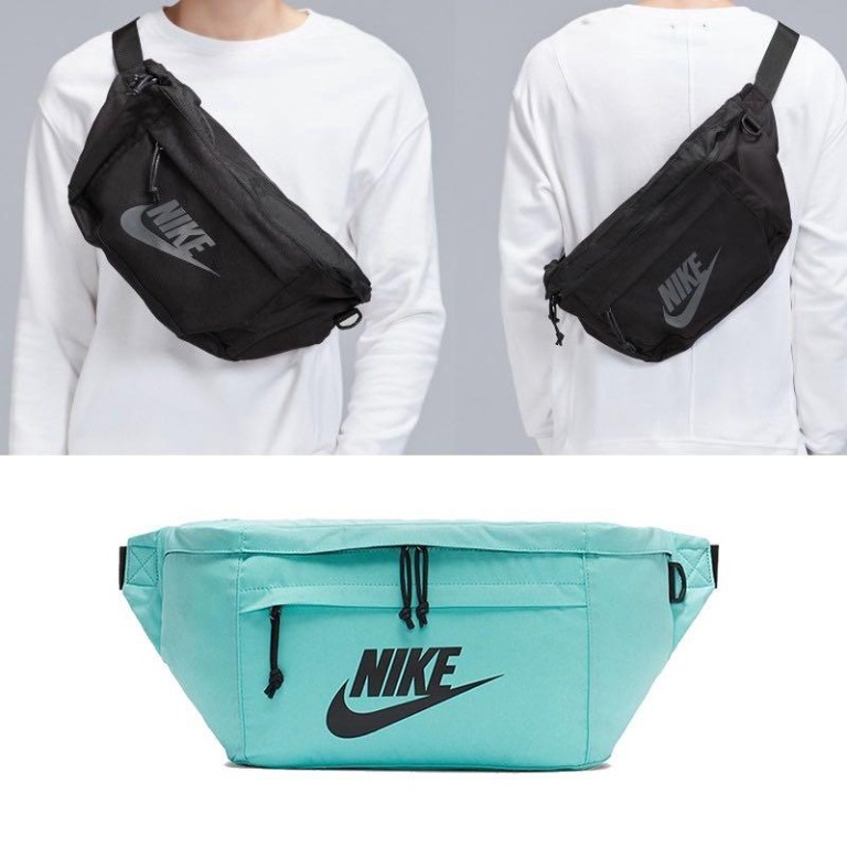 Nike Big Hook Print Sports Leisure Outdoor Men's and Women's Crossbody Bag  Single Shoulder Bag Waist Bag Chest Bag Large Capacity