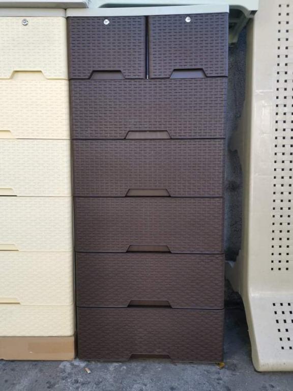Nikko Plastic Rattan 6-Layer Drawer, Furniture & Home Living, Furniture ...