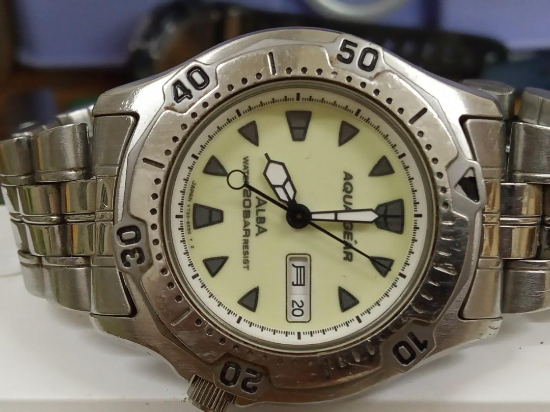 Original Alba aqua gear diver watch Japan, Men's Fashion, Watches \u0026  Accessories, Watches on Carousell