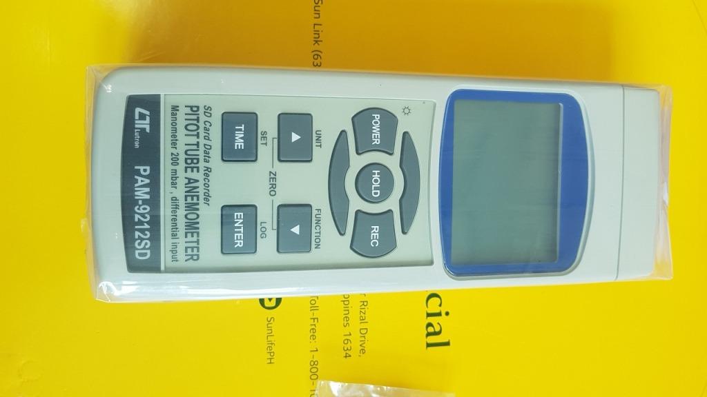 Probe Anemometer, Pitot Tube, Anemometer Datalogger, Manometer, Air ...