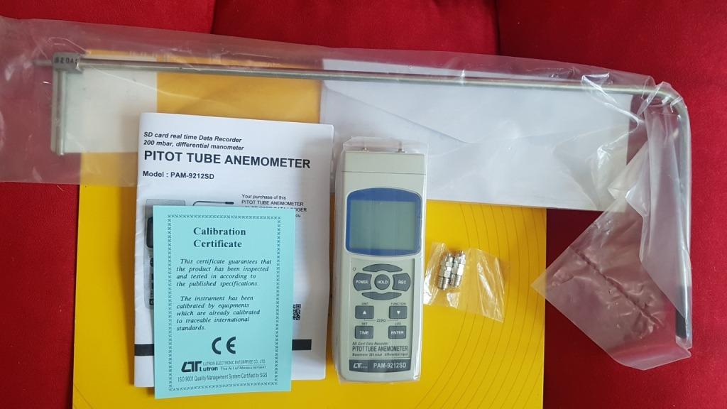 Probe Anemometer, Pitot Tube, Anemometer Datalogger, Manometer, Air ...