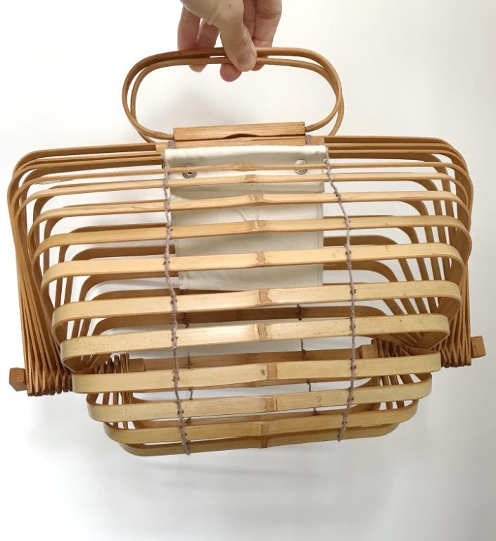 Bamboo cage store bag