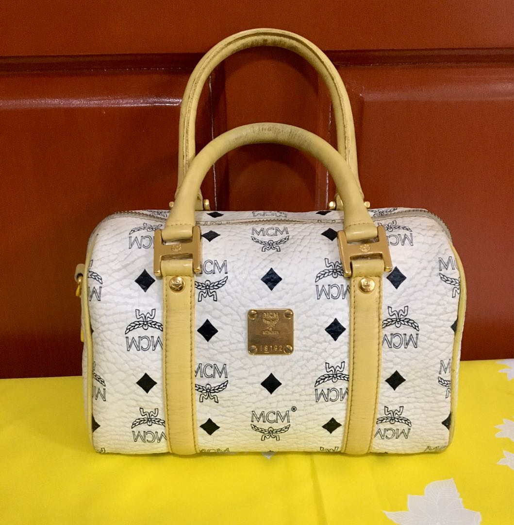 Mcm bag yellow clearance