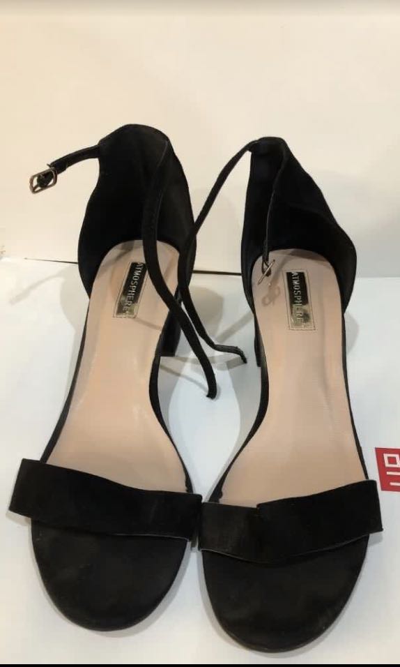 primark black block heels