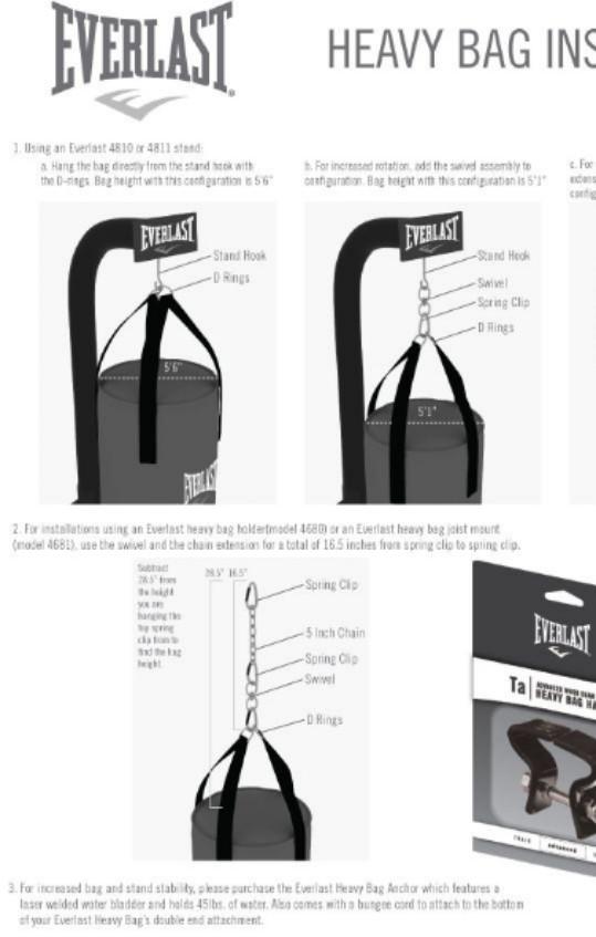 Everlast Heavy Bag Ceiling Mount Shelly Lighting